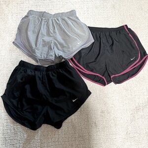 3 Nike shorts black and gray. 2 mediums and one large